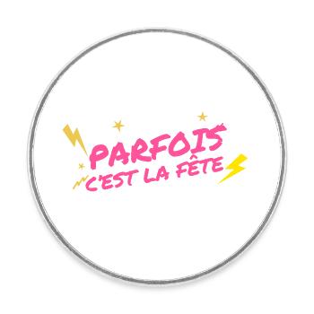 Fiesta - Magnet rond - blanc - Devant