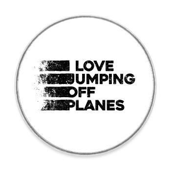 Skydiving Passion Design. Perfect Adrenaline Gift - Round  fridge magnet - white - Front