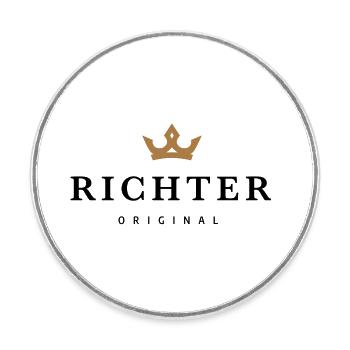 Richter - Runder Kühlschrankmagnet - Weiß - Vorne