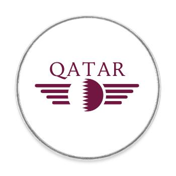 Qatar Style Design T-Shirt - Round  fridge magnet - white - Front