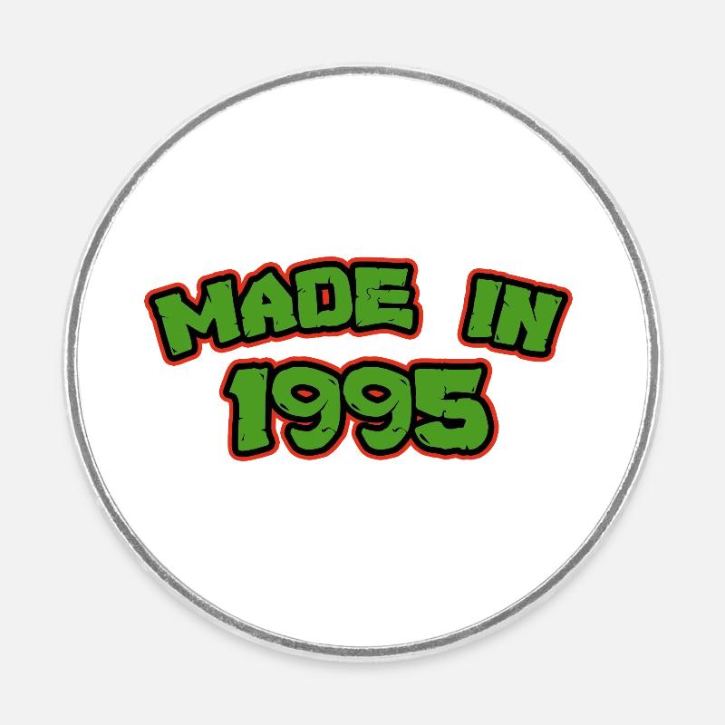 Made in 1995 - Round fridge magnet - white