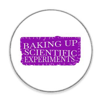 present idea astronomy baking ingredients sayings - Round  fridge magnet - white - Front