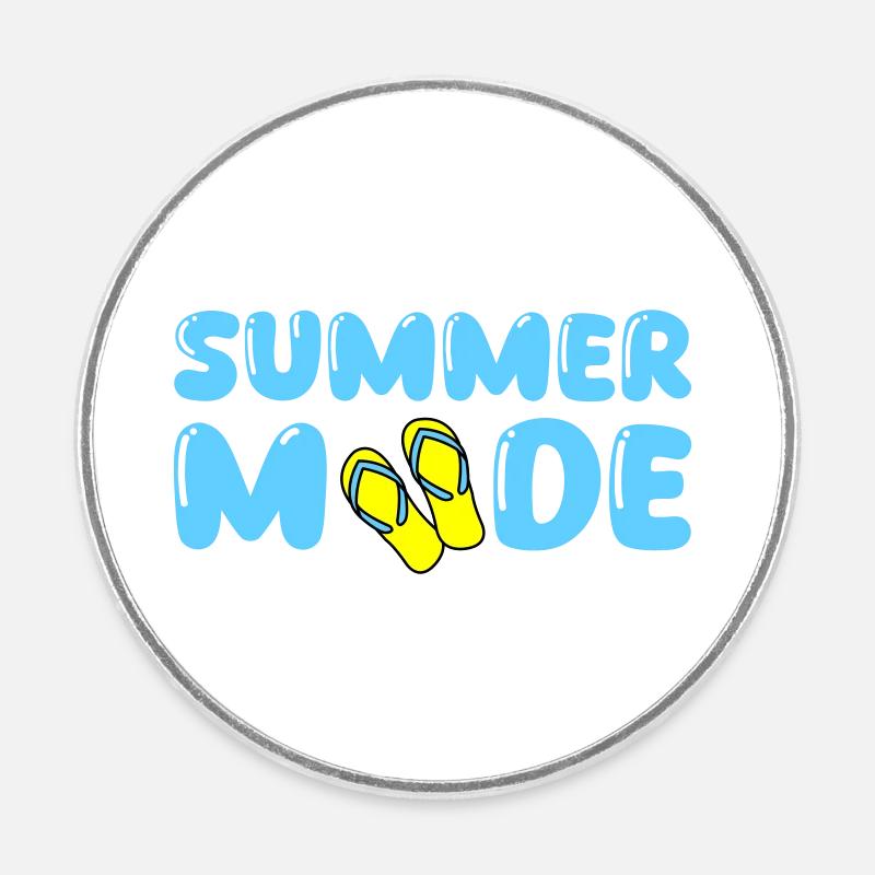 Mode été - Magnet rond - blanc