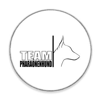 TEAM Pharaonenhund Hunde Hund Wilsigns - Runder Kühlschrankmagnet - Weiß - Vorne
