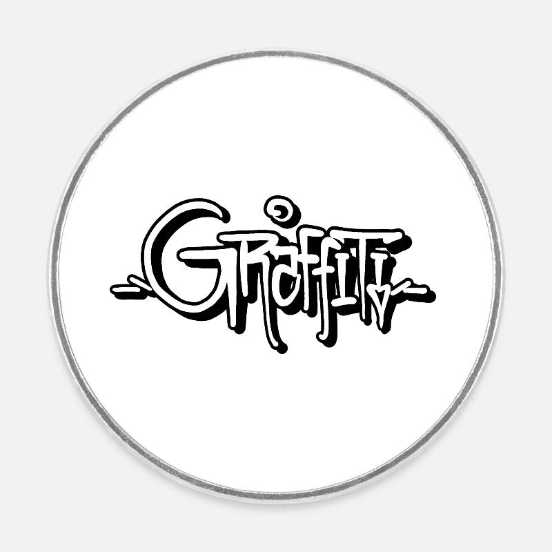Journée du graffiti - Magnet rond - blanc