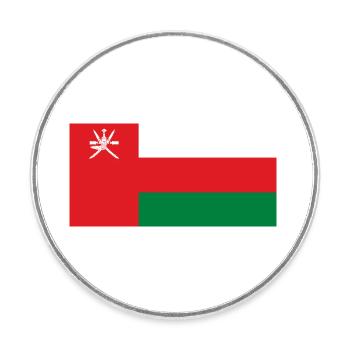 Oman - Magnet rond - blanc - Devant
