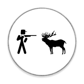 jäger wild - Runder Kühlschrankmagnet - Weiß - Vorne