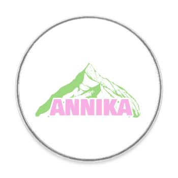 Bergsteigen Annika - Runder Kühlschrankmagnet - Weiß - Vorne