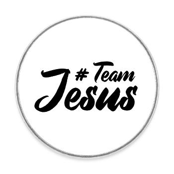 Team Jesus - Round  fridge magnet - white - Front