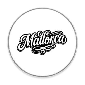 Mallorca Tattoo - Runder Kühlschrankmagnet - Weiß - Vorne