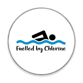 schwimmen - Runder Kühlschrankmagnet - Weiß - Vorne