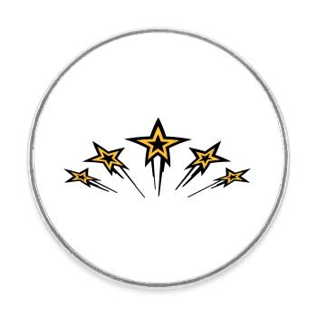 flying_stars - Runder Kühlschrankmagnet - Weiß - Vorne