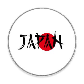 JAPAN - Runder Kühlschrankmagnet - Weiß - Vorne