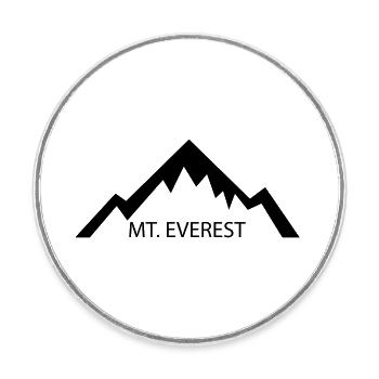 Mount Everest - Round  fridge magnet - white - Front