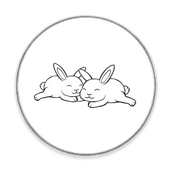 couple in love - Round  fridge magnet - white - Front