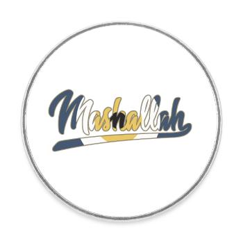 Mashallah - Round  fridge magnet - white - Front
