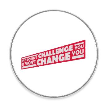 Workout Fitness Motivation Quote - Round  fridge magnet - white - Front