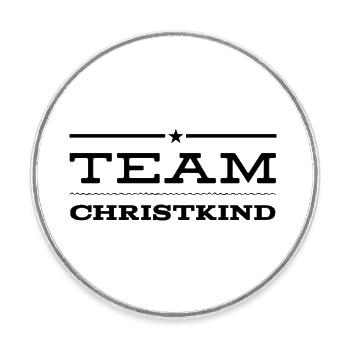 TEAM CHRISTKIND. Weihnachten Merry Christmas X-Mas - Runder Kühlschrankmagnet - Weiß - Vorne