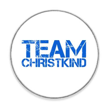 TEAM CHRISTKIND. Weihnachten Merry Christmas X-Mas - Runder Kühlschrankmagnet - Weiß - Vorne
