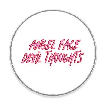 Angel and Devil - Runder Kühlschrankmagnet - Weiß - Vorne