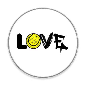 Padel - Gift for padel player - Round  fridge magnet - white - Front