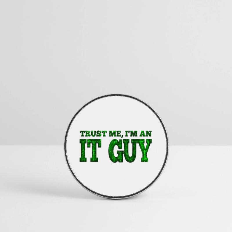 IT guy support geek computer computer geek technician Round  fridge magnet
