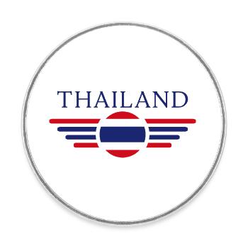 Thaïlande - Magnet rond - blanc - Devant