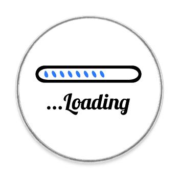 loading - Runder Kühlschrankmagnet - Weiß - Vorne