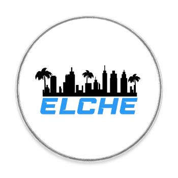 elks - Round  fridge magnet - white - Front