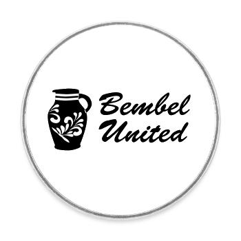 Bembel United - Das Frankfurter Original - Runder Kühlschrankmagnet - Weiß - Vorne