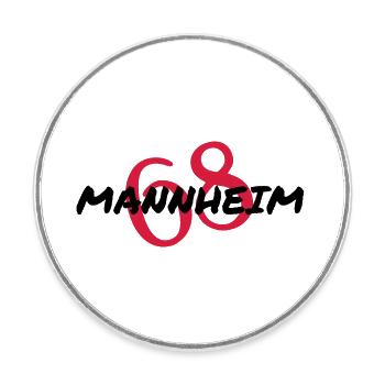 Mannheim Monnem Mannheimat - Round  fridge magnet - white - Front