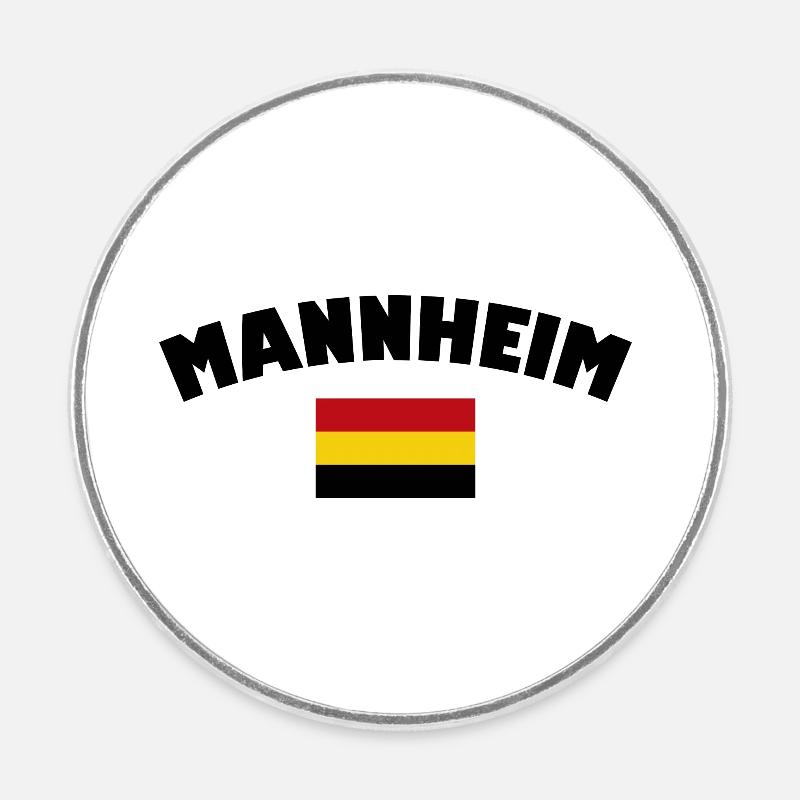 Mannheim Monnem Mannheimat - Round fridge magnet - white