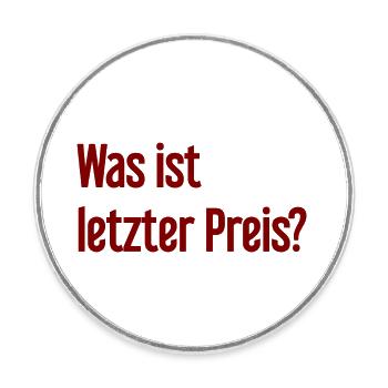 Was ist letzter Preis? - Runder Kühlschrankmagnet - Weiß - Vorne