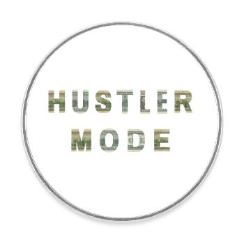 Hustler mode Dollar Bill Texture Inspiration - Magnet rond - blanc - Devant