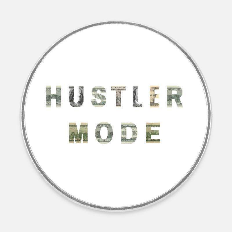 Hustler Mode Argent Texture Inspiration - Magnet rond - blanc