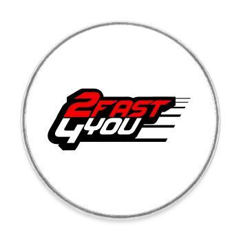 Too Fast for You Saying 2 Too Fast 4 For You - Round  fridge magnet - white - Front