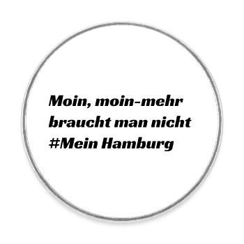 Hamburg - Runder Kühlschrankmagnet - Weiß - Vorne