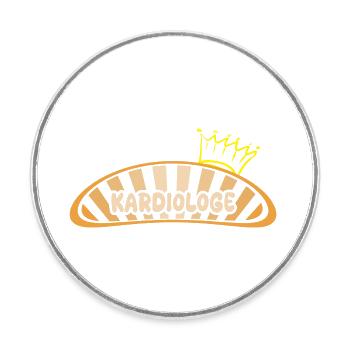 Profession: Cardiologist - Round  fridge magnet - white - Front