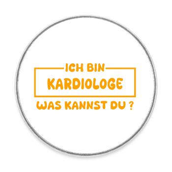 Geschenk für Kardiologe - Runder Kühlschrankmagnet - Weiß - Vorne