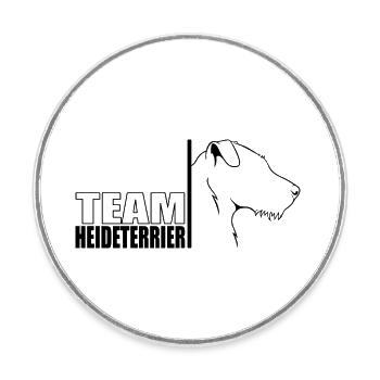 TEAM Heideterrier Hunde Hund Wilsigns - Runder Kühlschrankmagnet - Weiß - Vorne