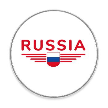 Russia T-Shirt – Pride and Tradition - Round  fridge magnet - white - Front