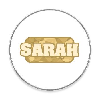 Health Sarah - Round  fridge magnet - white - Front