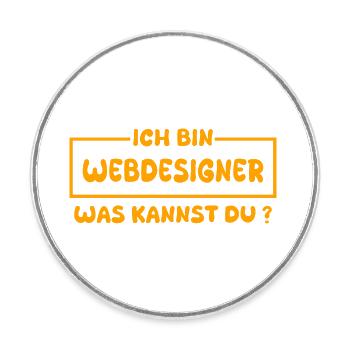 Concepteur de sites Web en tant que métier - Magnet rond - blanc - Devant