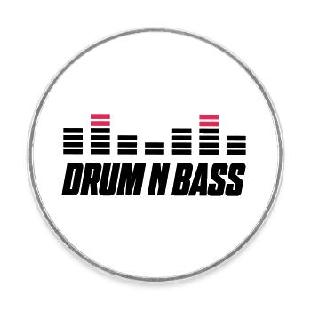 drum bass - Runder Kühlschrankmagnet - Weiß - Vorne