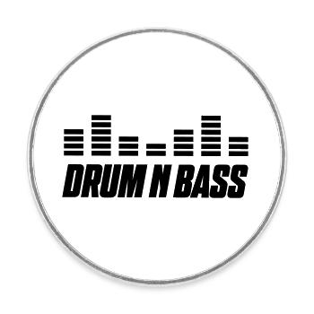 drum bass - Runder Kühlschrankmagnet - Weiß - Vorne