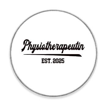 Physiotherapeutin 2025 Physio Berufsstart Therapie - Runder Kühlschrankmagnet - Weiß - Vorne