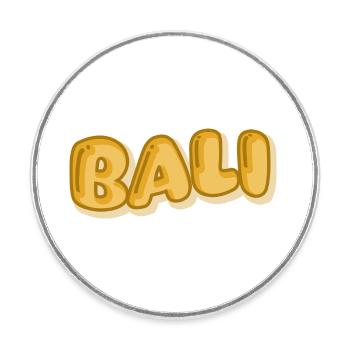 Vacances Bali - Magnet rond - blanc - Devant