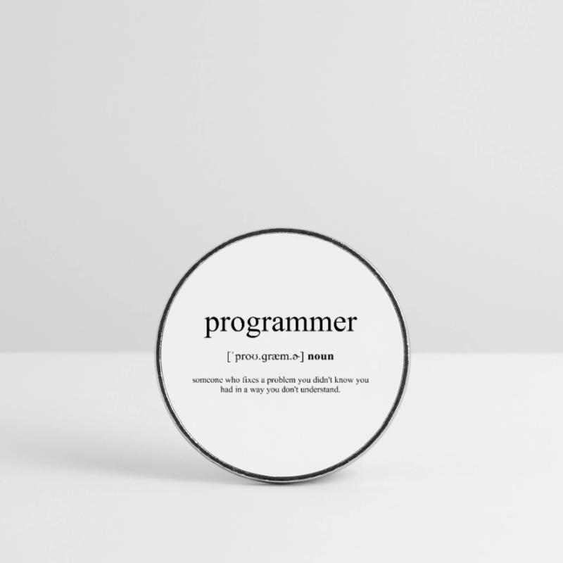 Programmer (Programmierer) Definition Dictionary Runder Kühlschrankmagnet