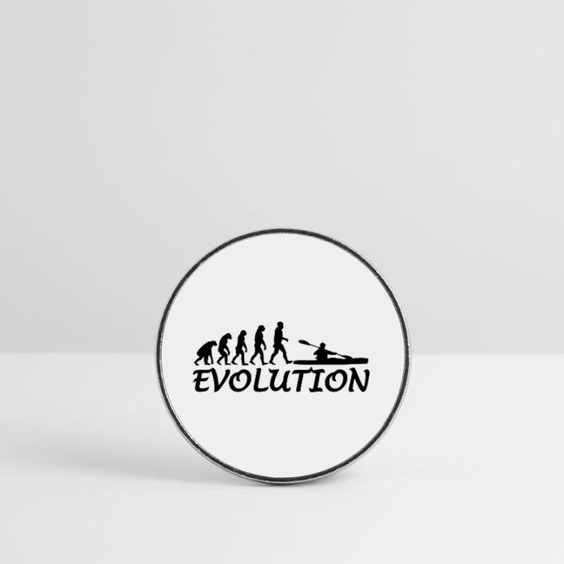 Evolution kayak canoe canoeists paddle gift idea Round  fridge magnet