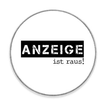ANZEIGE IST RAUS - Runder Kühlschrankmagnet - Weiß - Vorne